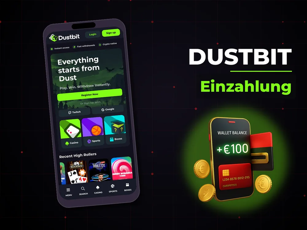 Dustbit - Einzahlung