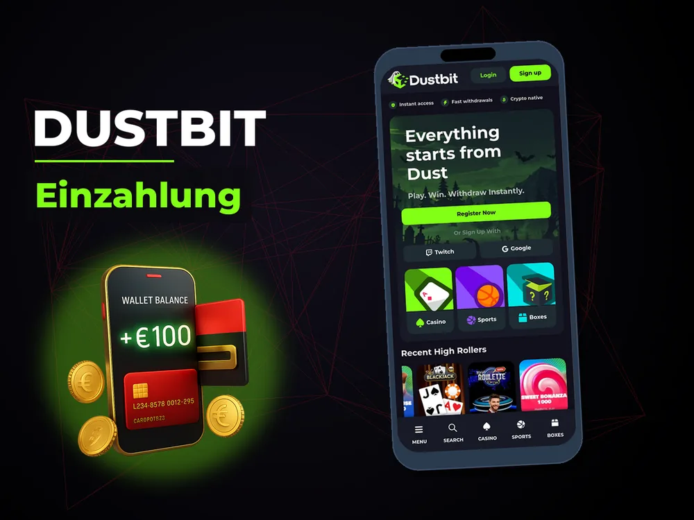 Dustbit - Einzahlung